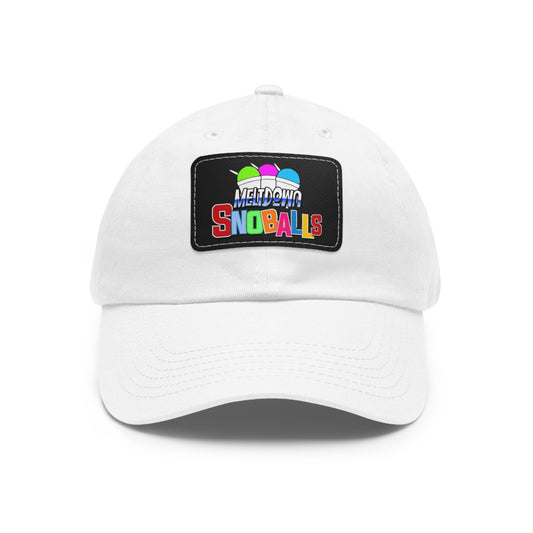 Dad Hat with Leather Patch (Rectangle)